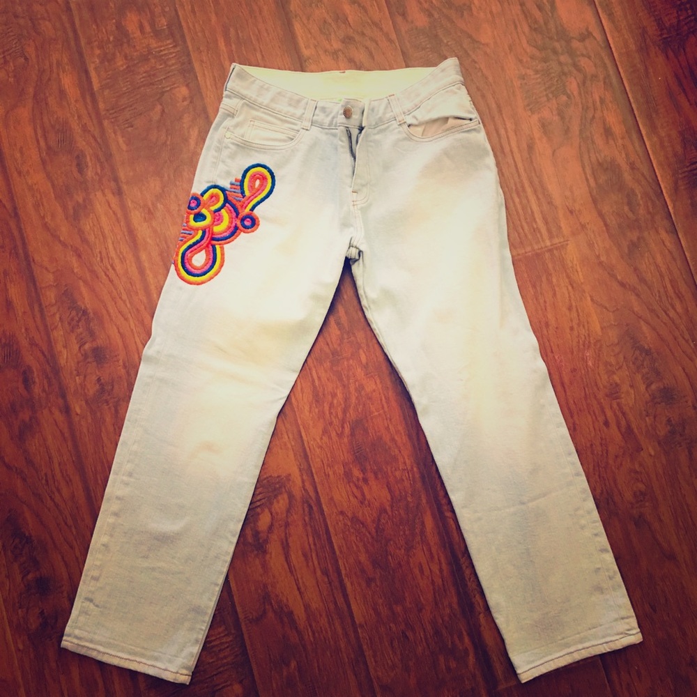 Stella McCartney embroidered jeans. Gorgeous